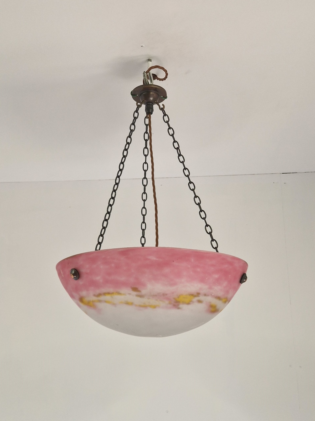 Muller Frères, Luneville | Pate-de-verre Plafonnier | France c.1925 | SOLD - Image 3