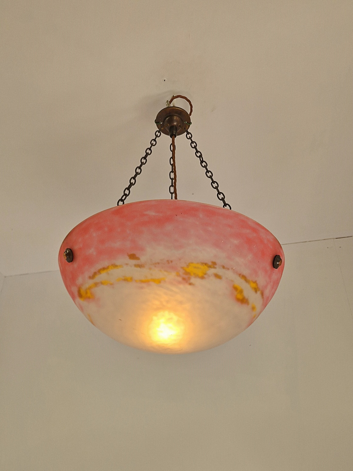 Muller Frères, Luneville | Pate-de-verre Plafonnier | France c.1925 | SOLD - Image 4