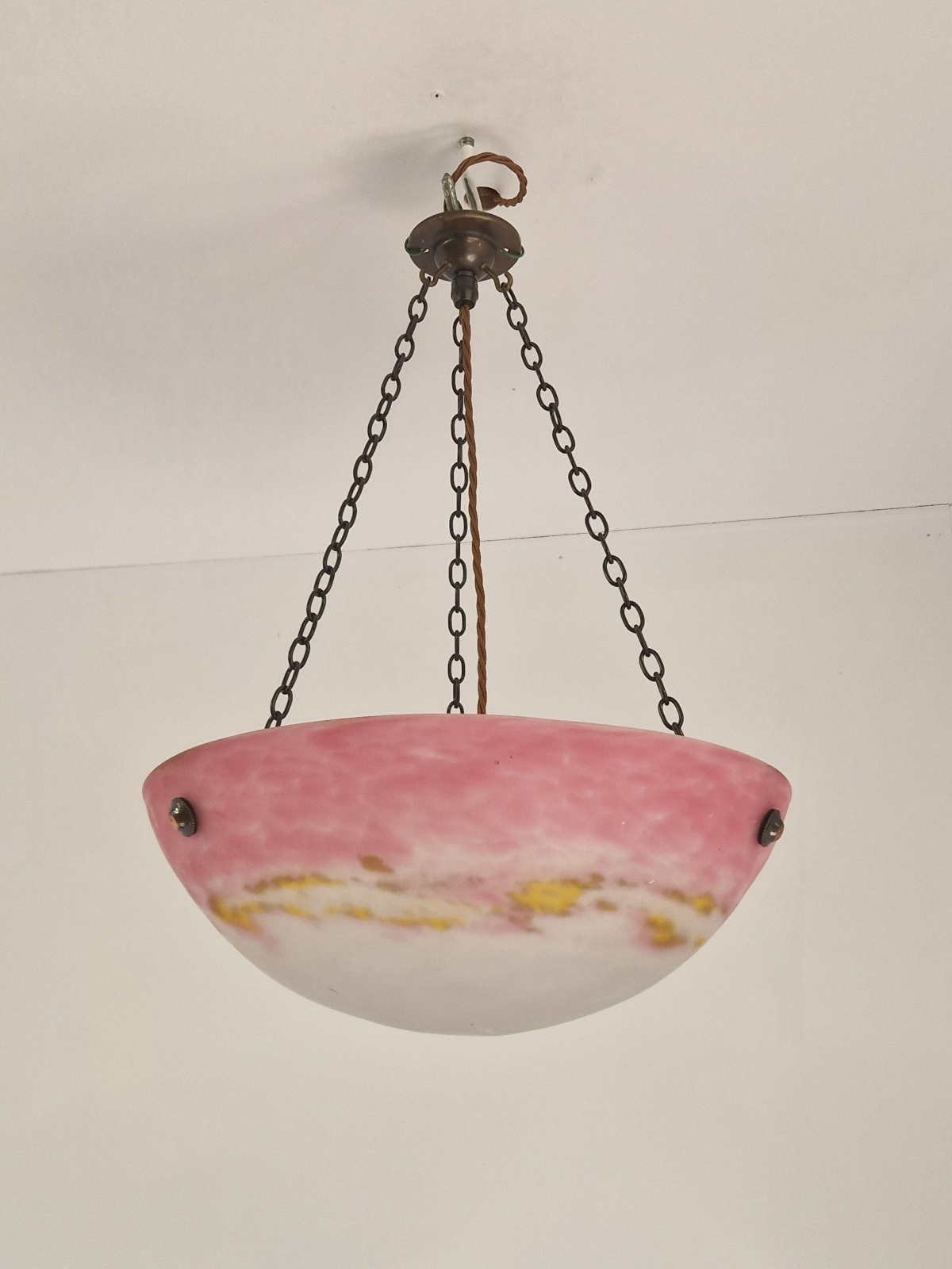 Muller Frères, Luneville | Pate-de-verre Plafonnier | France c.1925 | SOLD - Image 6