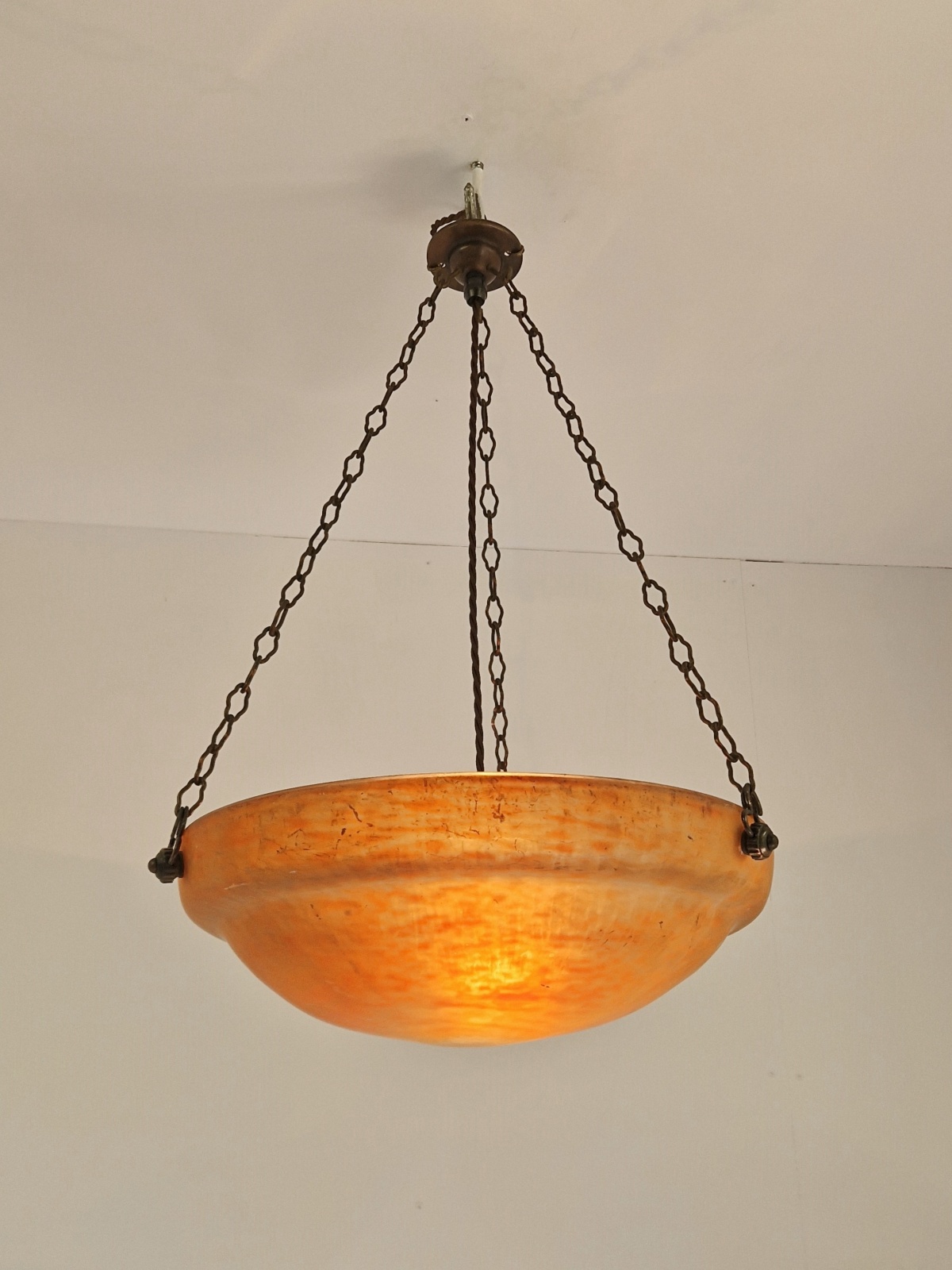 Daum Frères, Nancy | Pate-de-verre Plafonnier | France c.1920 - Image 2