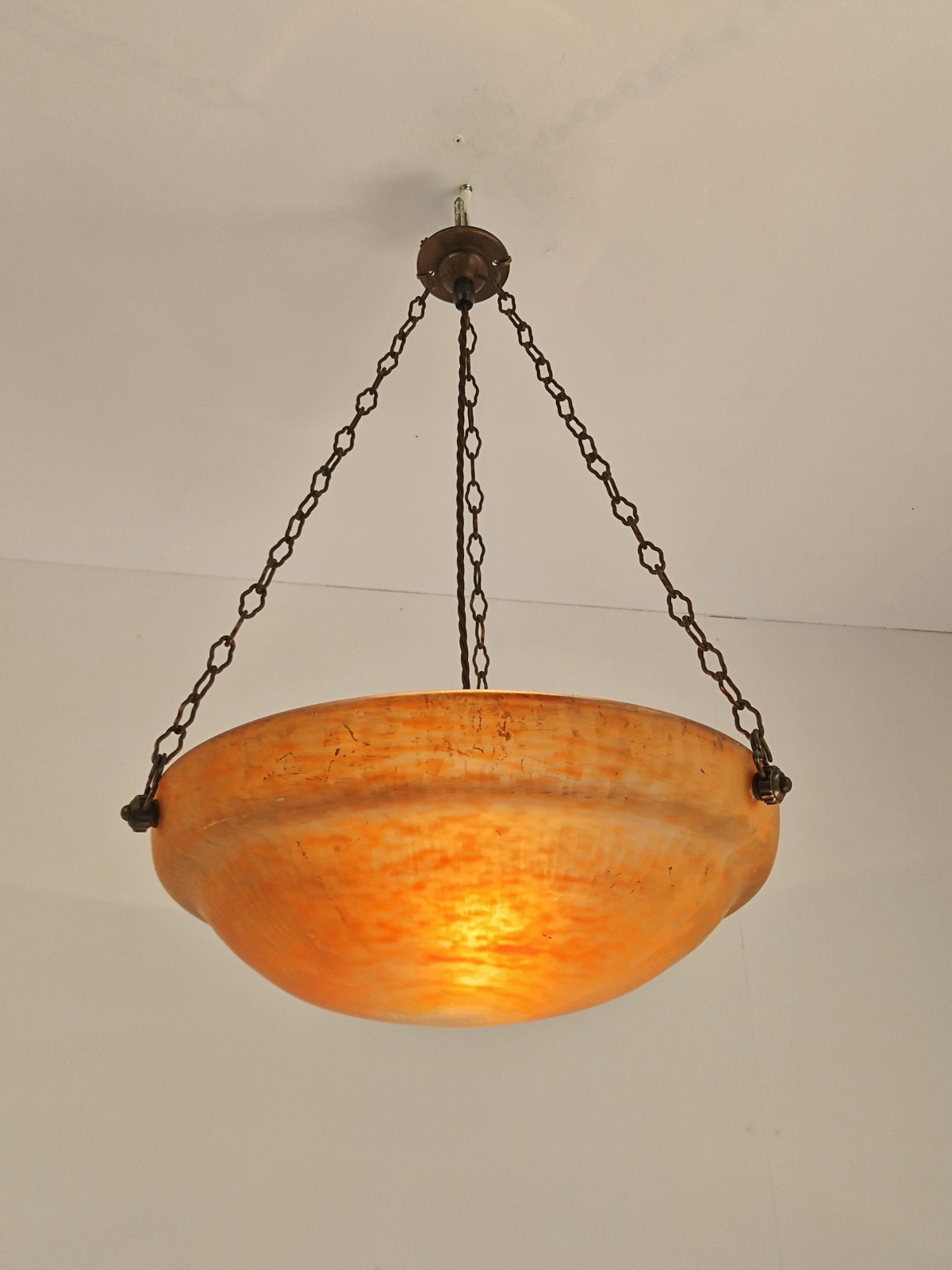 Daum Frères, Nancy | Pate-de-verre Plafonnier | France c.1920 - Image 4