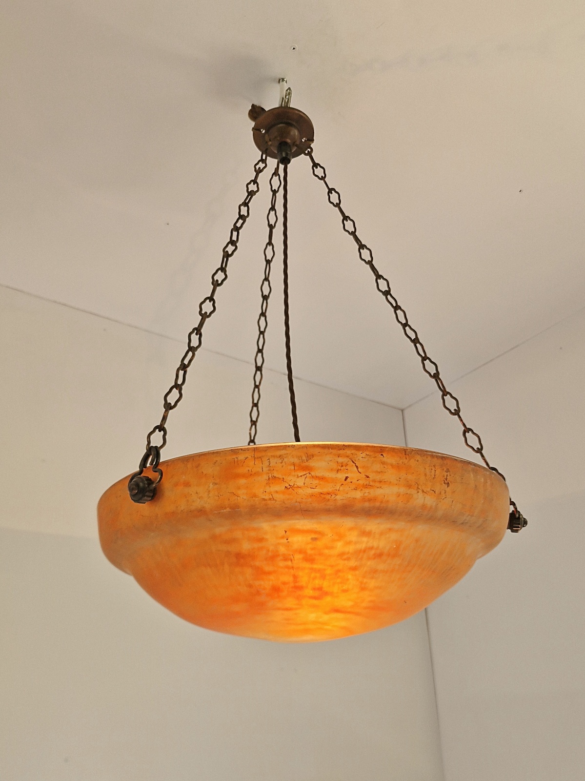 Daum Frères, Nancy | Pate-de-verre Plafonnier | France c.1920 - Image 7