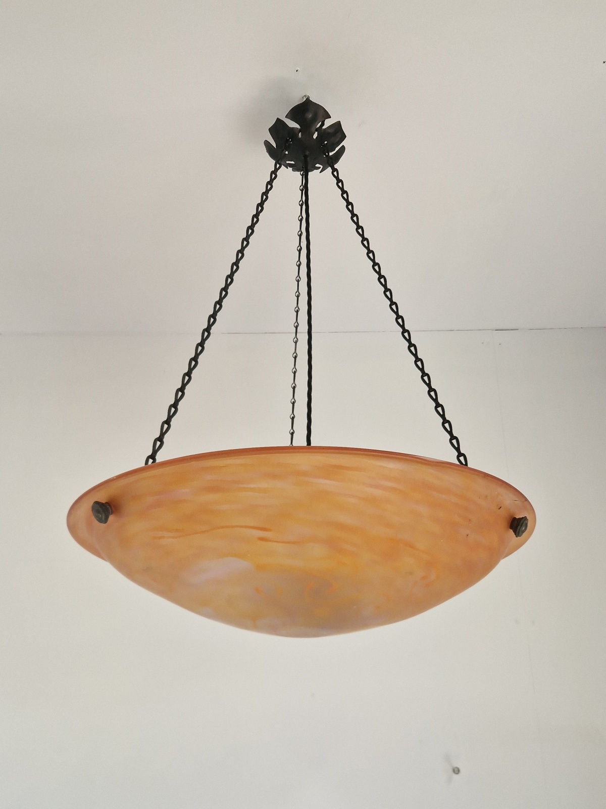 Verreries Charles Schneider | Large Pate-de-verre Plafonnier | France c.1930 | SOLD - Image 5