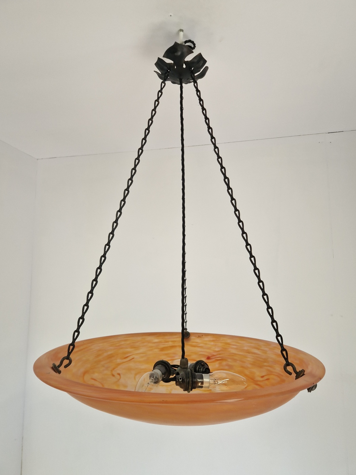 Verreries Charles Schneider | Large Pate-de-verre Plafonnier | France c.1930 | SOLD - Image 7