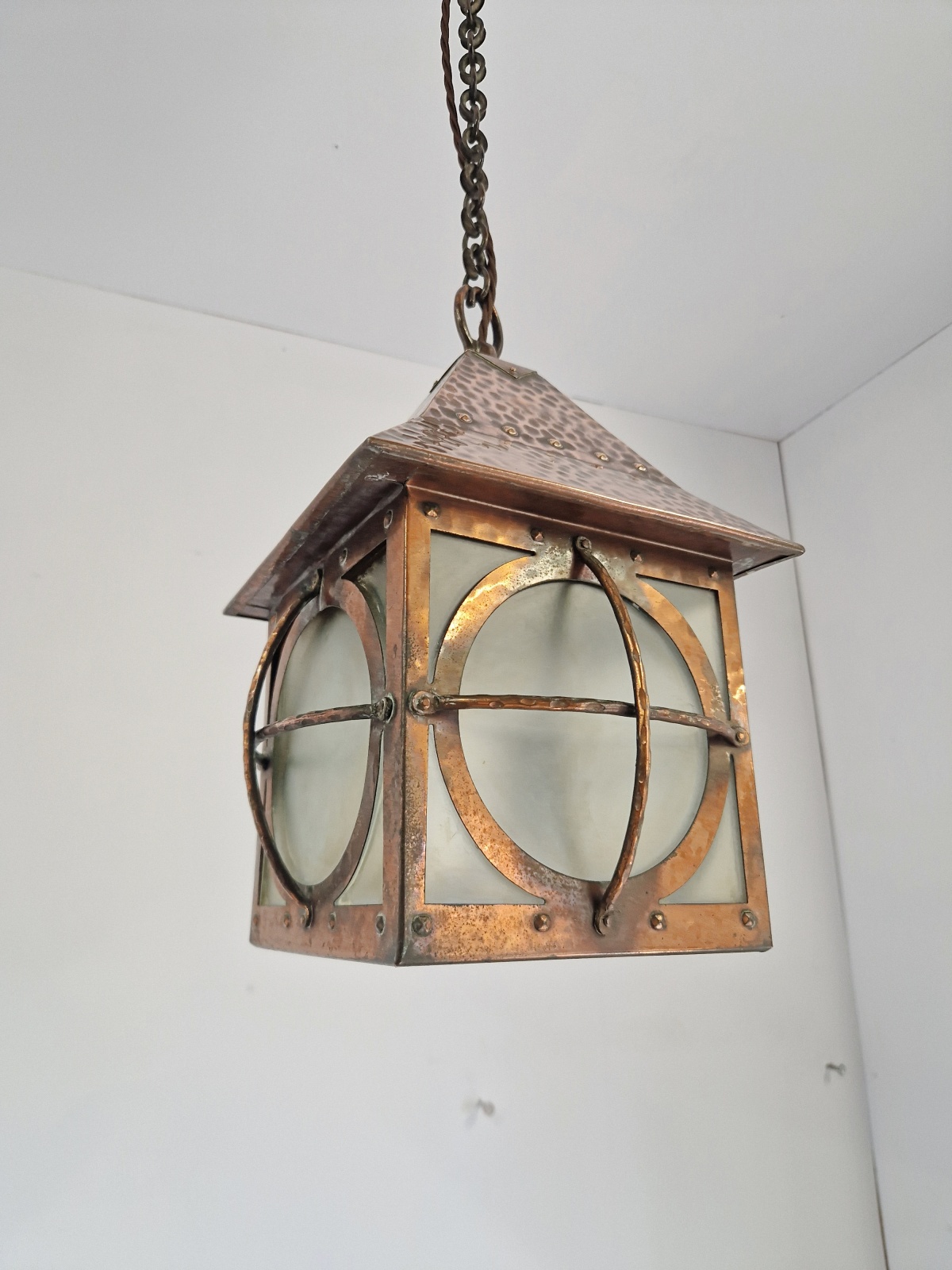 Style of Birminghan Guild of Handicraft | Copper Arts & Crafts Lantern | England c.1900 | SOLD - Image 7