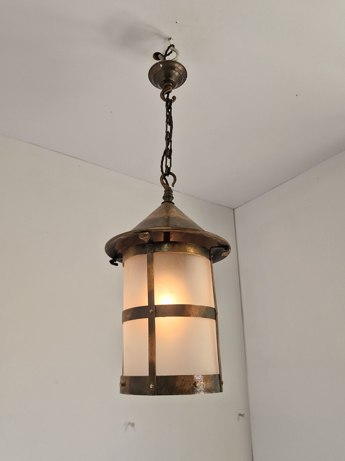 Unsigned | Coppered Brass Arts & Crafts Lantern | England c.1900 | SOLD - Image 6