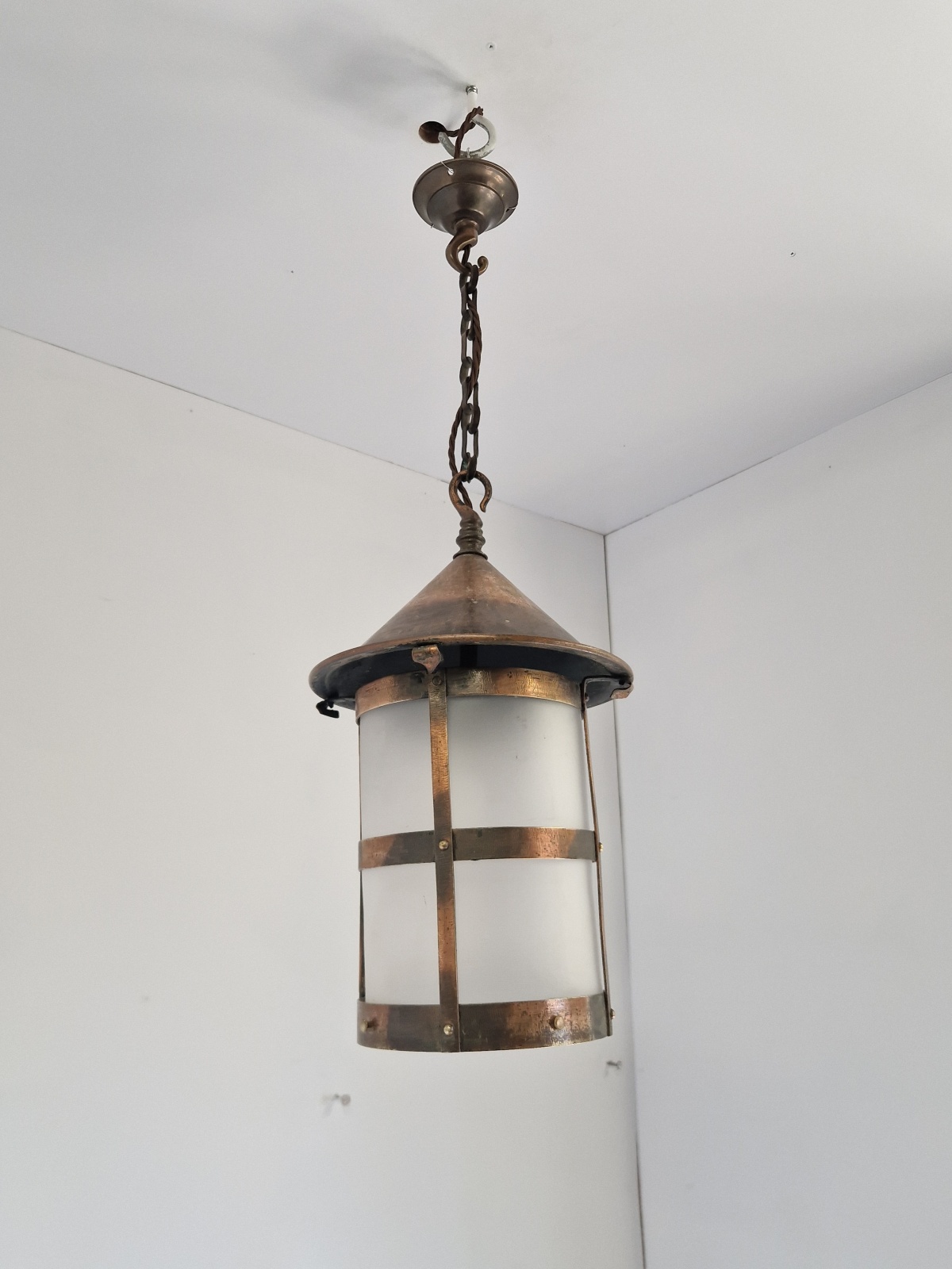 Unsigned | Coppered Brass Arts & Crafts Lantern | England c.1900 | SOLD - Image 7