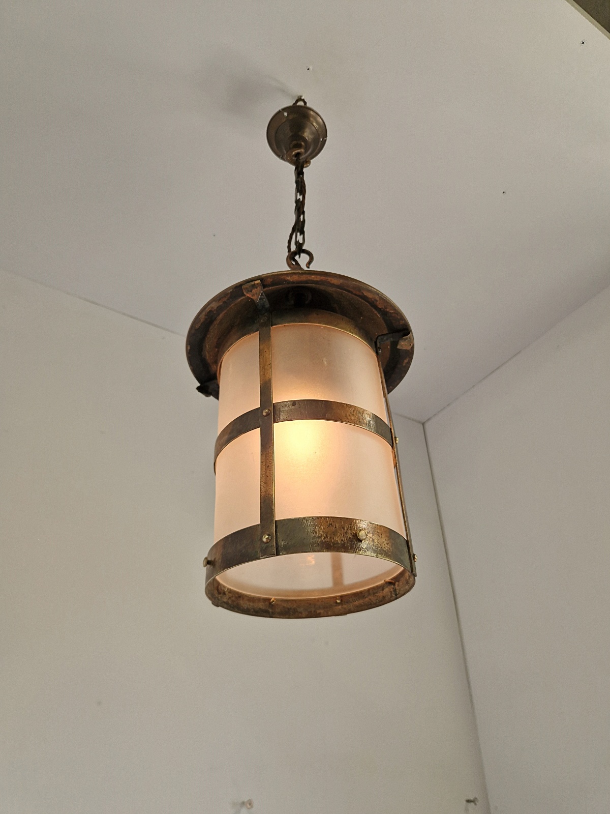 Unsigned | Coppered Brass Arts & Crafts Lantern | England c.1900 | SOLD - Image 8