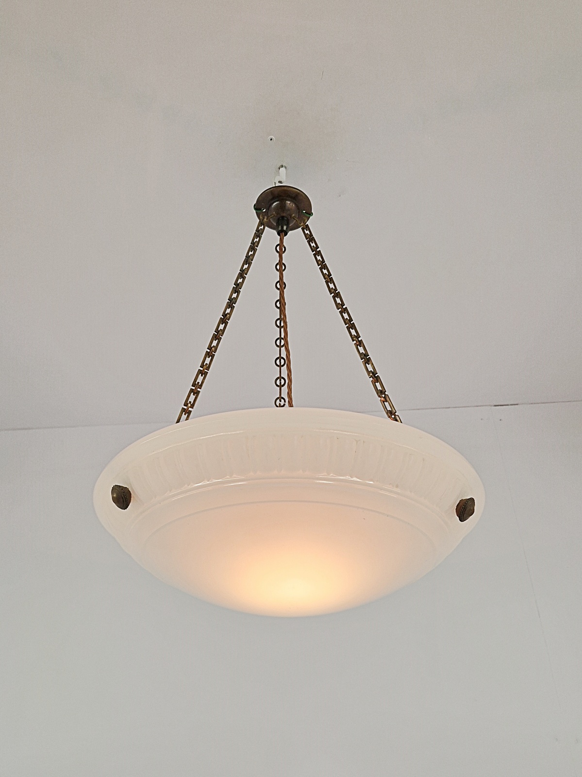 Jefferson & Co. | "Moonstone" Plafonnier | England c.1920 | SOLD - Image 4