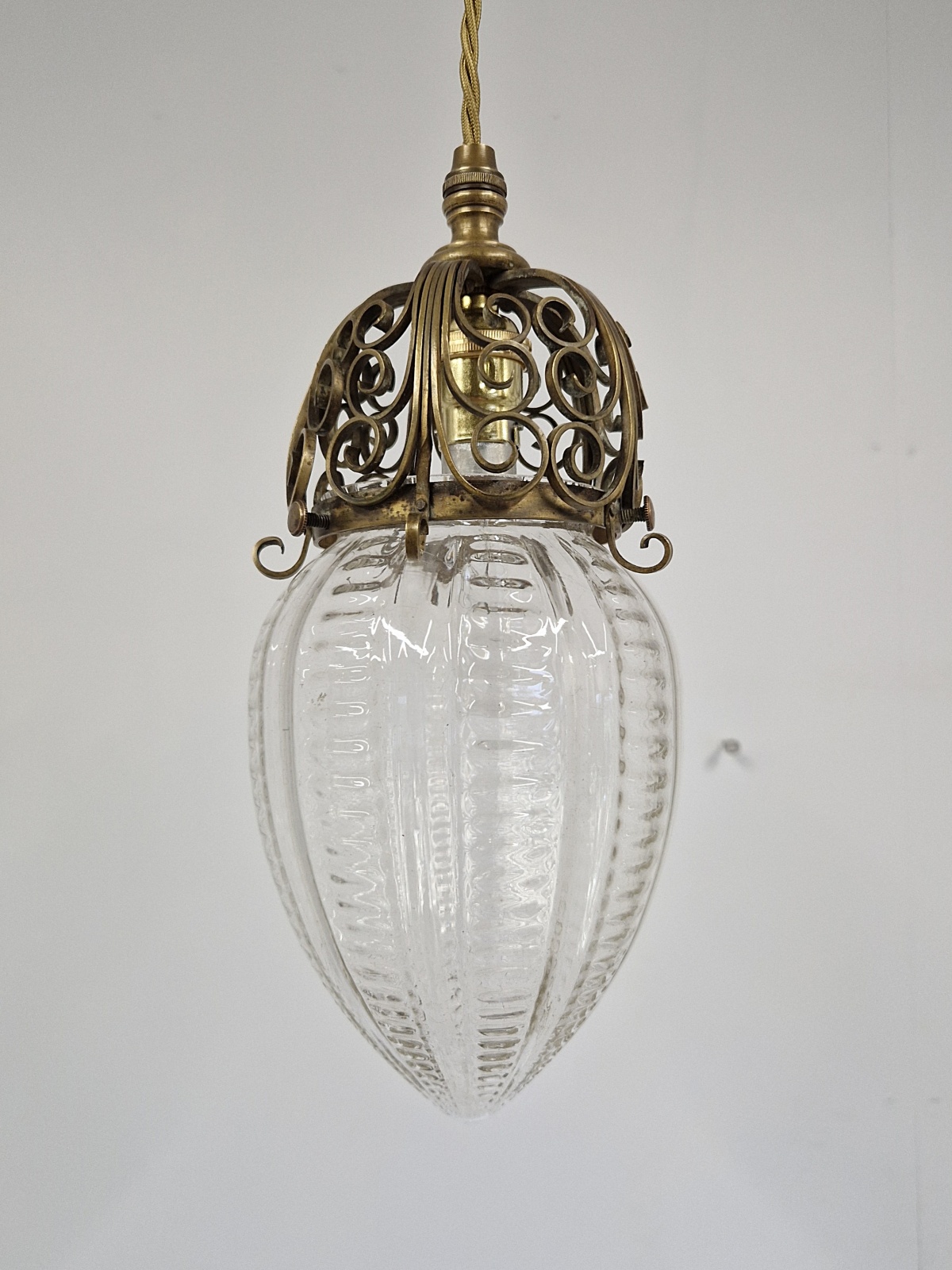 The General Electric Company (G.E.C) | Arts & Crafts Optic-glass Pendant Light | England c.1905 | SOLD - Image 5