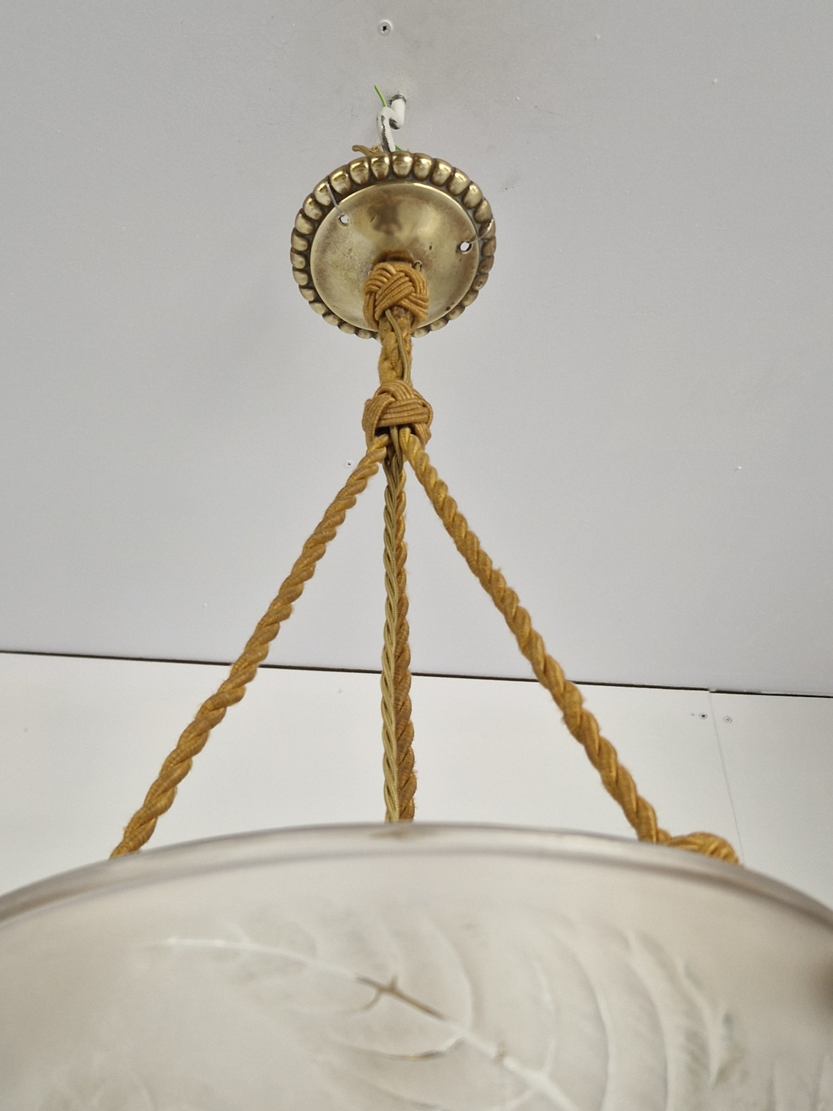 René Lalique | "Dahlia" Frosted Glass Plafonnier | France c.1925 - Image 9