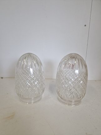 2 Very Good Cut-glass Pineapple Lampshades