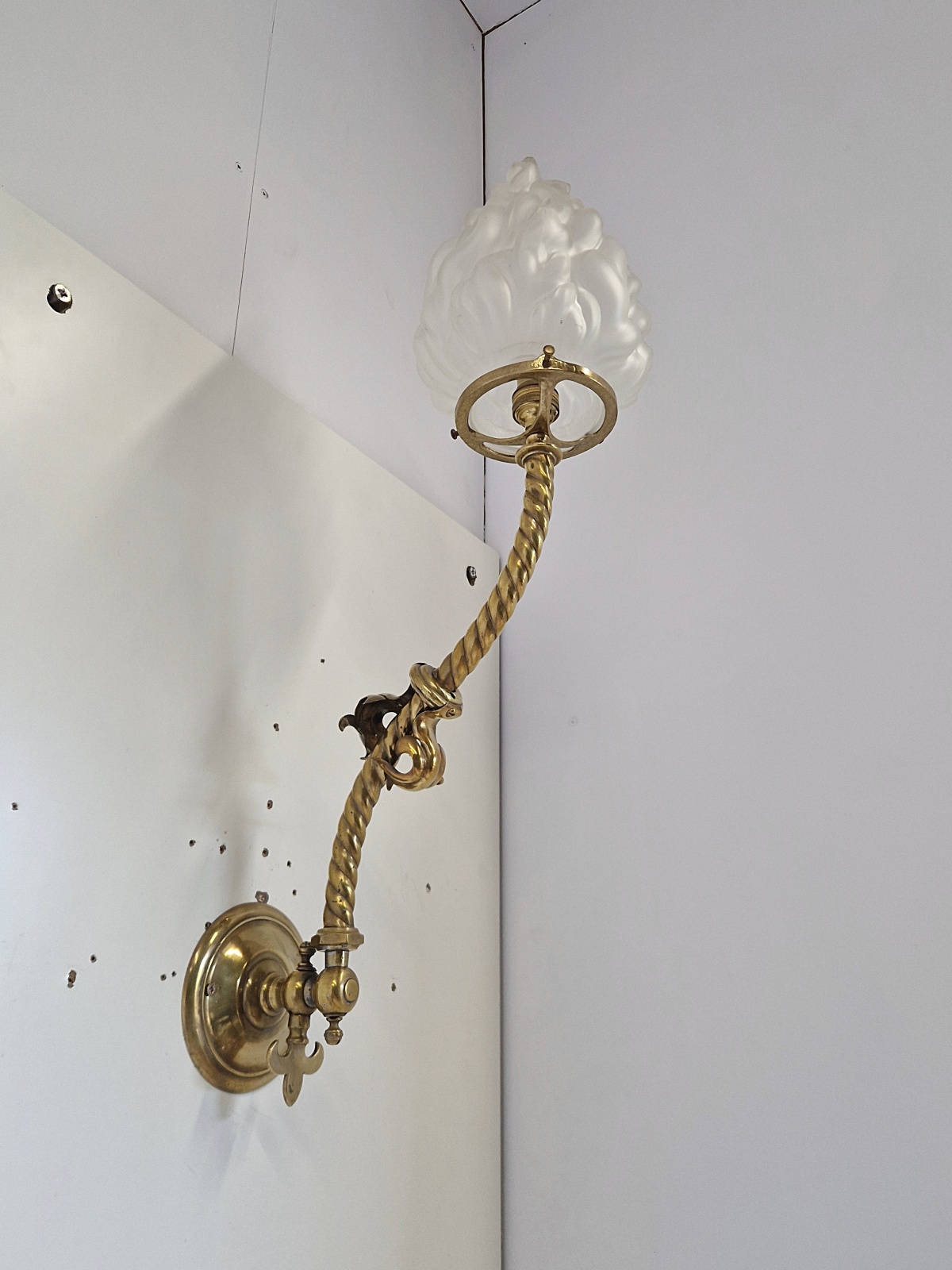 Unsigned | 2 Large Neoclassical "Torchere" Wall Lights | England c.1900 | SOLD - Image 5