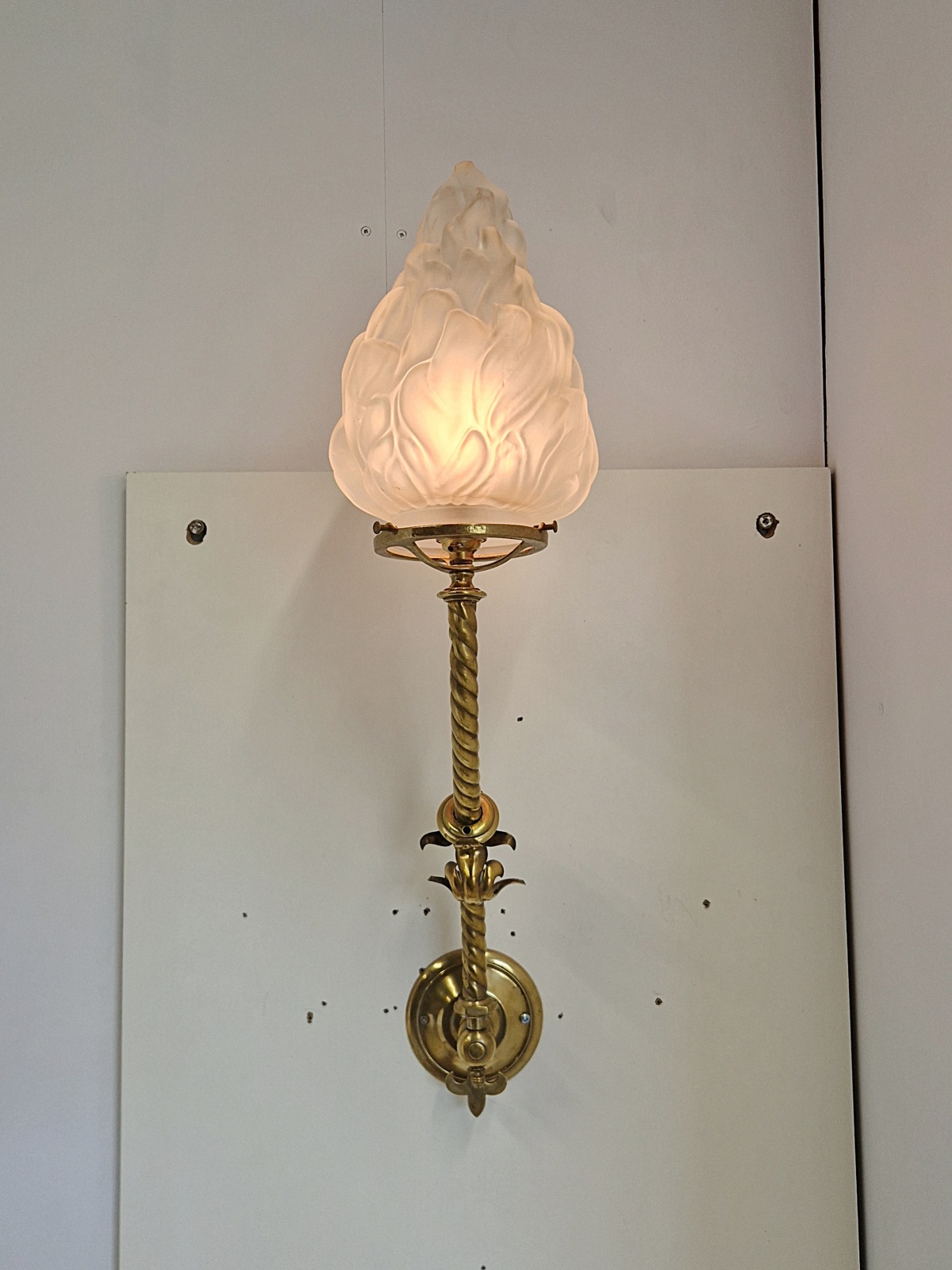 Unsigned | 2 Large Neoclassical "Torchere" Wall Lights | England c.1900 | SOLD - Image 6