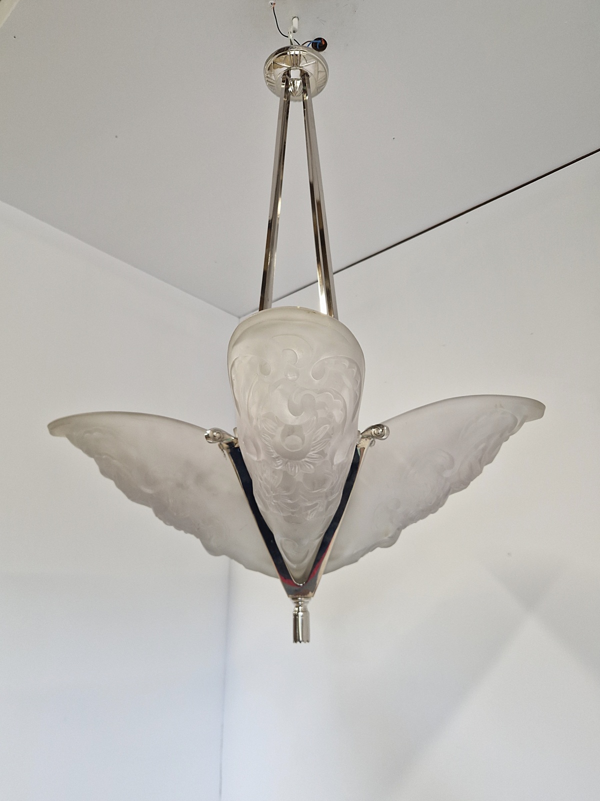 André Delatte (Loti,Nancy) | Art Deco Chandelier | France c.1930 | SOLD - Image 4