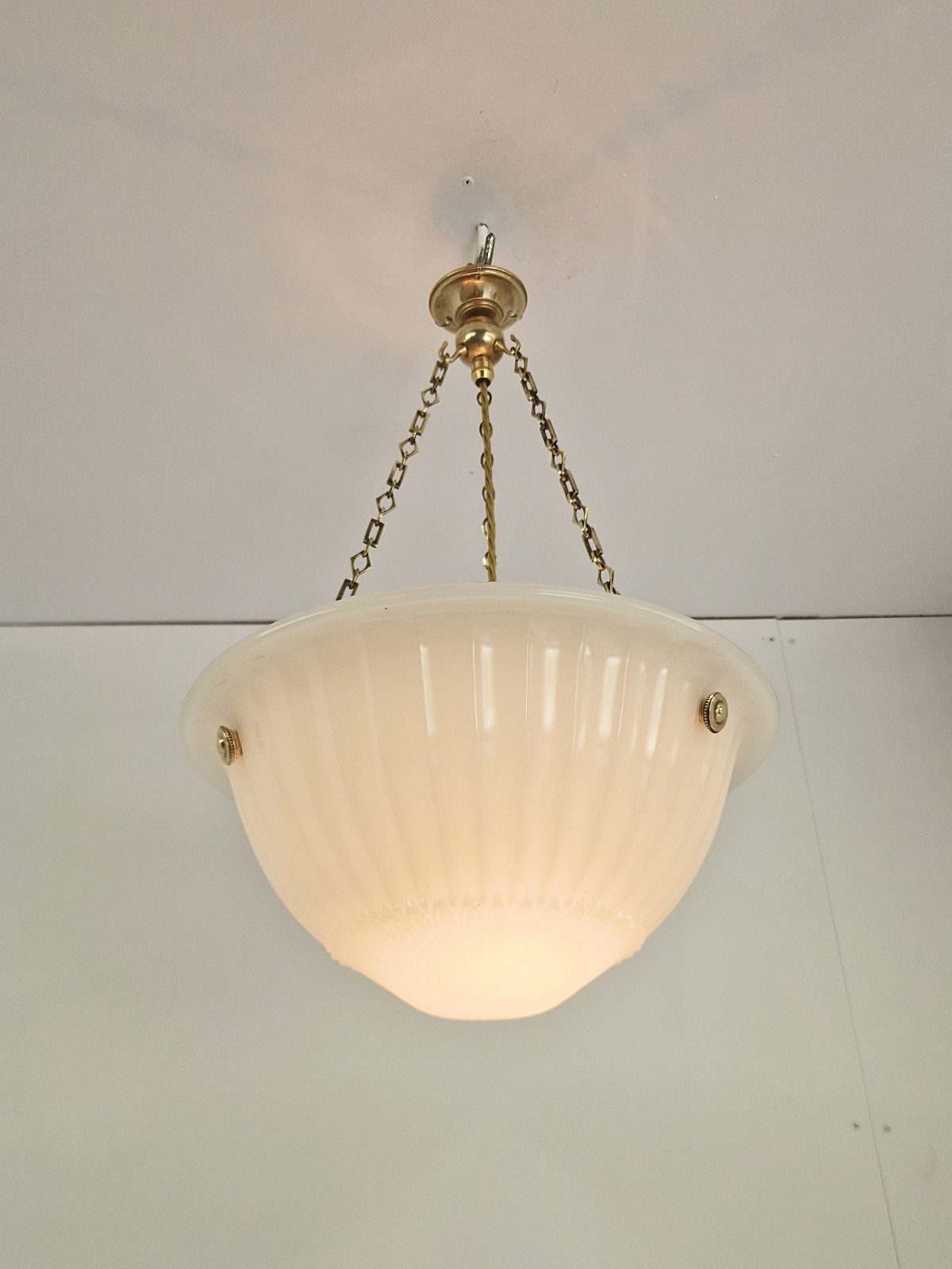 Jefferson & Co. | 2 Moonstone Plafonniers | England c.1925 - Image 4