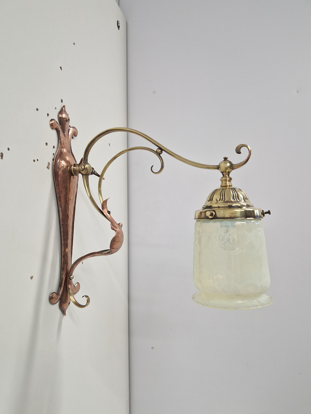 Attributed Best & Lloyd, Birmingham | 2 Arts & Crafts Gas Wall Lights | England c.1900 | SOLD - Image 5