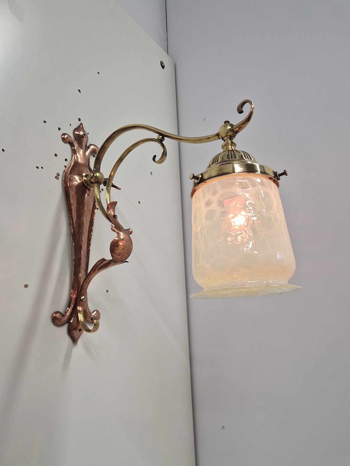 Attributed Best & Lloyd, Birmingham | 2 Arts & Crafts Gas Wall Lights | England c.1900 | SOLD - Image 6