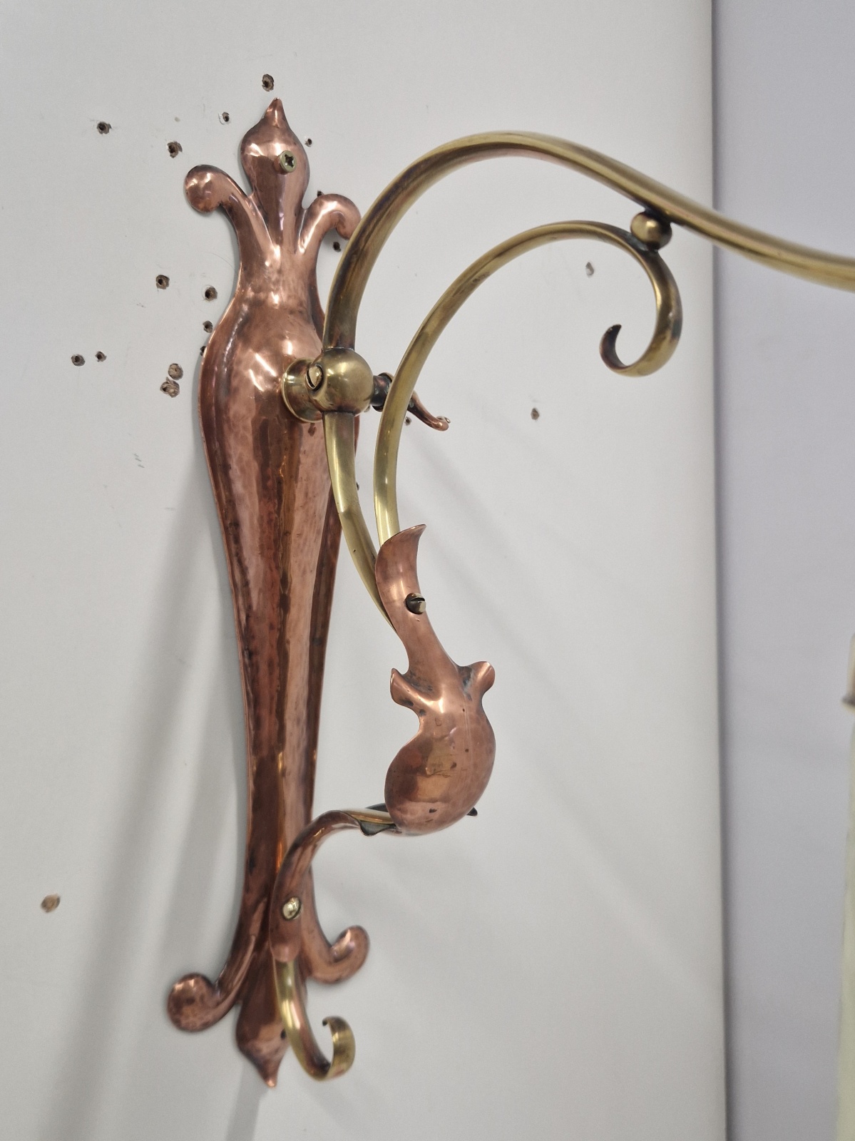 Attributed Best & Lloyd, Birmingham | 2 Arts & Crafts Gas Wall Lights | England c.1900 | SOLD - Image 11