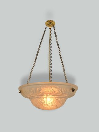 Unsigned | Frosted Art Deco Plafonnier | France c.1925