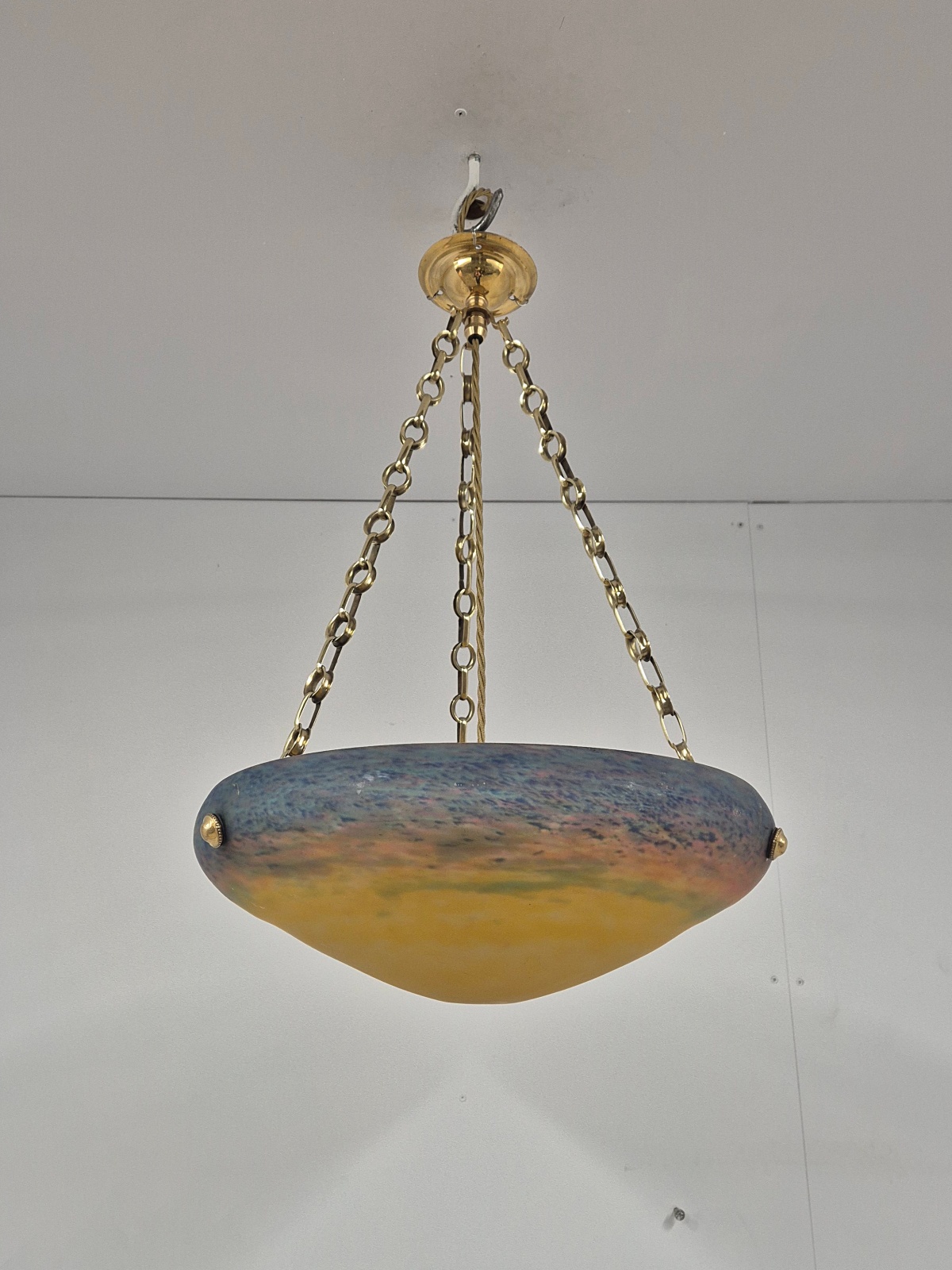 Muller Fréres, Luneville | Pate-de-verre Plafonnier | France c.1930 - Image 3