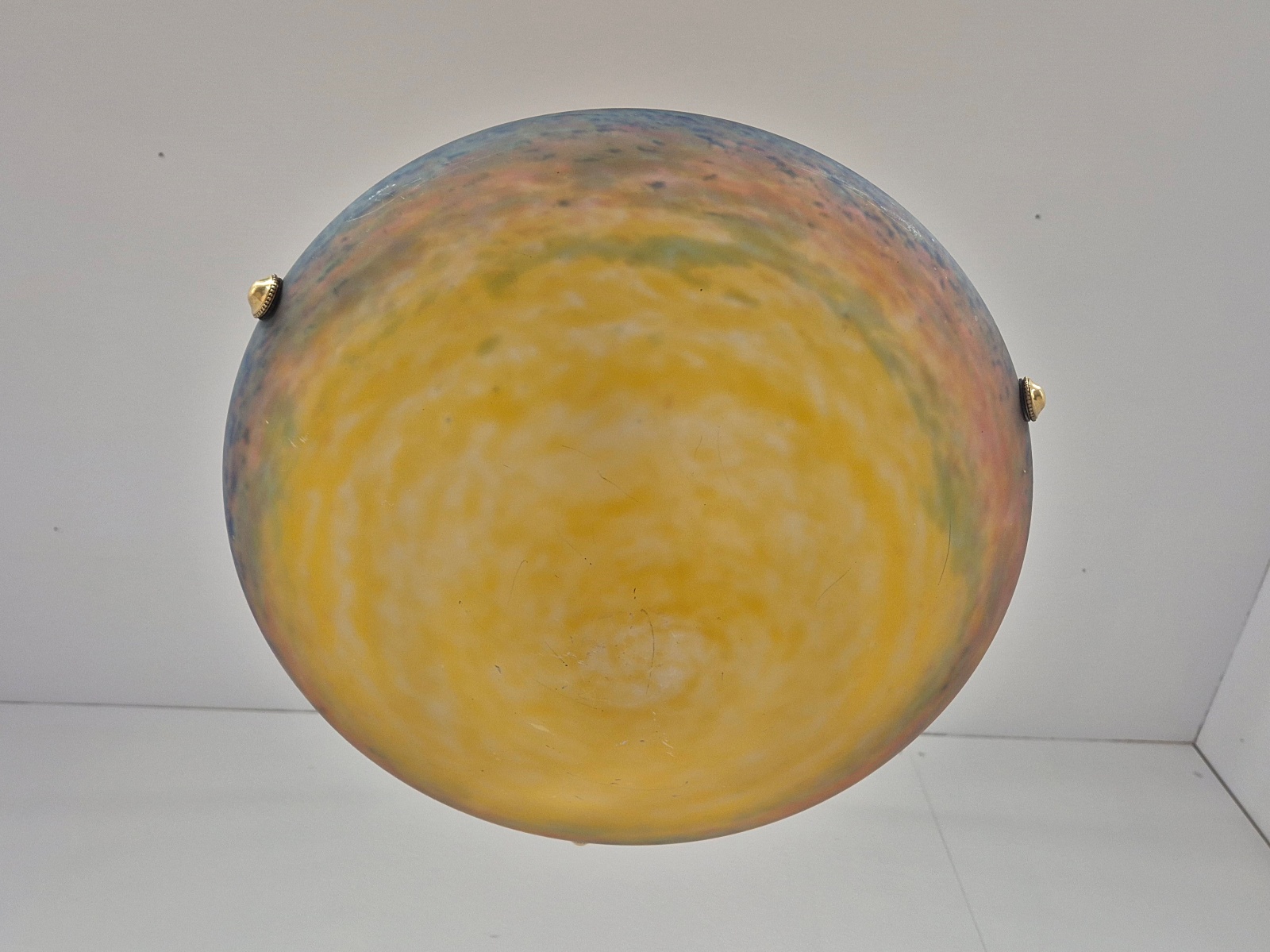 Muller Fréres, Luneville | Pate-de-verre Plafonnier | France c.1930 - Image 7