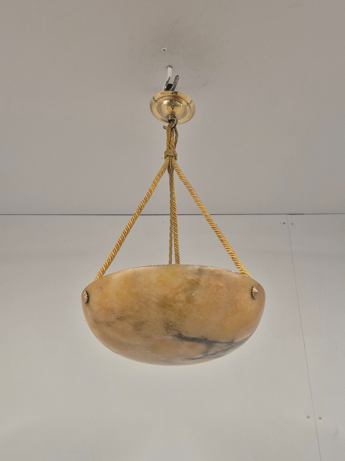 Unsigned | Small Alabaster Plafonnier | France c.1925 | SOLD - Image 3