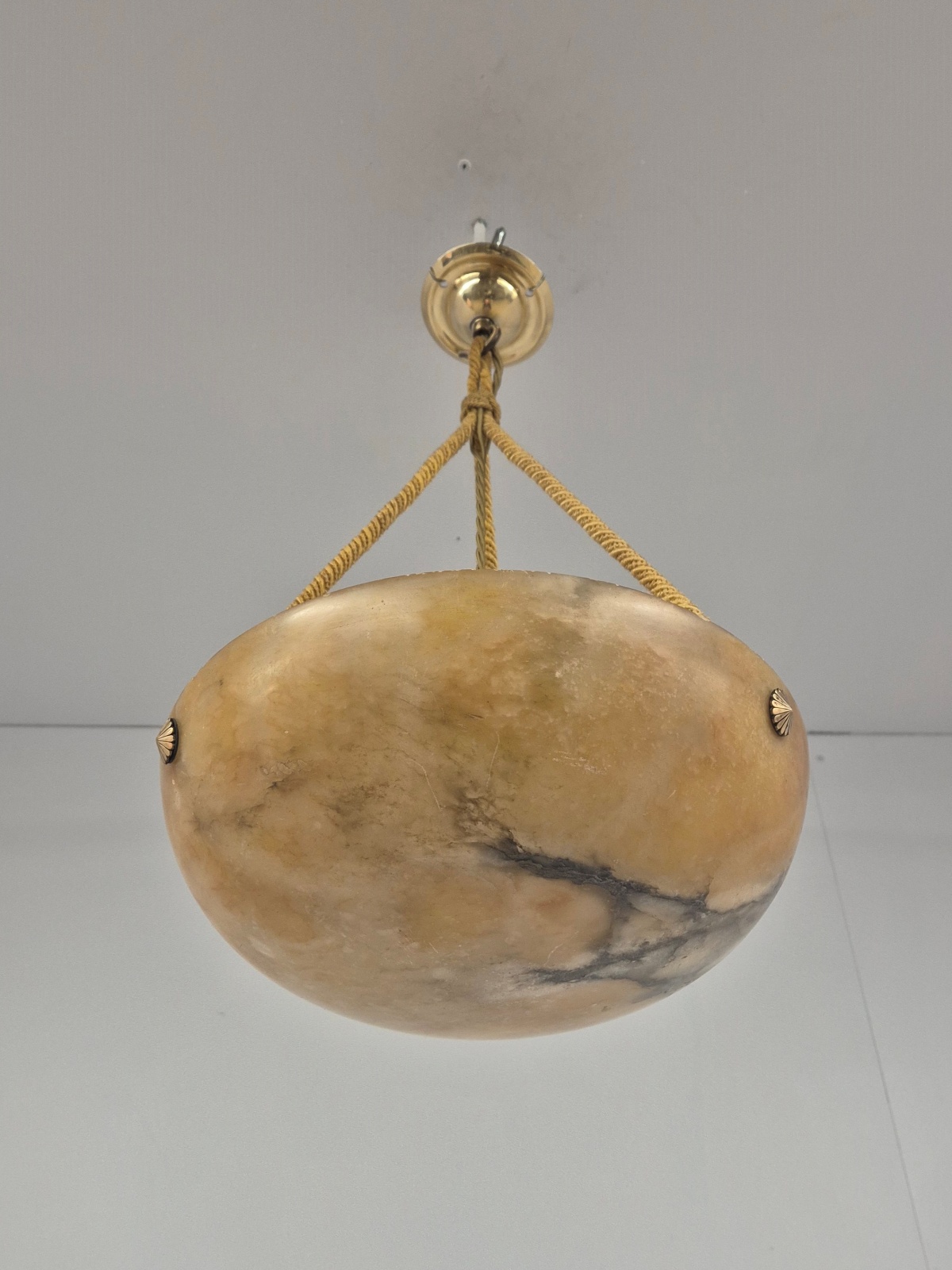 Unsigned | Small Alabaster Plafonnier | France c.1925 | SOLD - Image 5