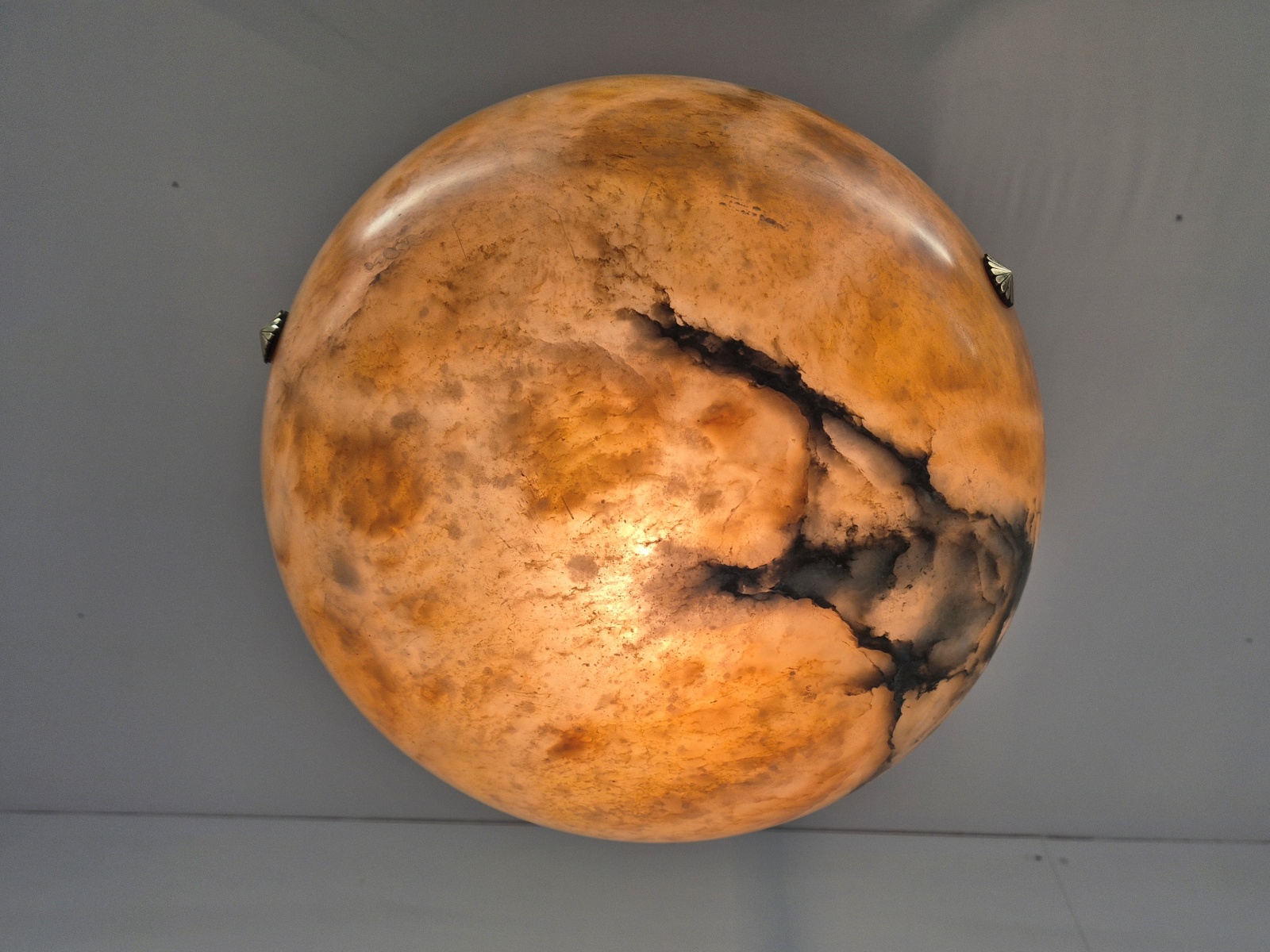 Unsigned | Small Alabaster Plafonnier | France c.1925 | SOLD - Image 8