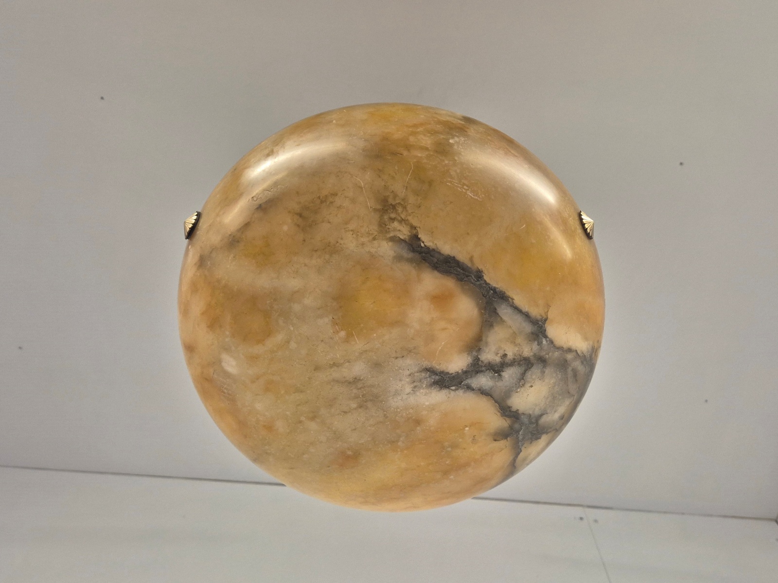 Unsigned | Small Alabaster Plafonnier | France c.1925 | SOLD - Image 9