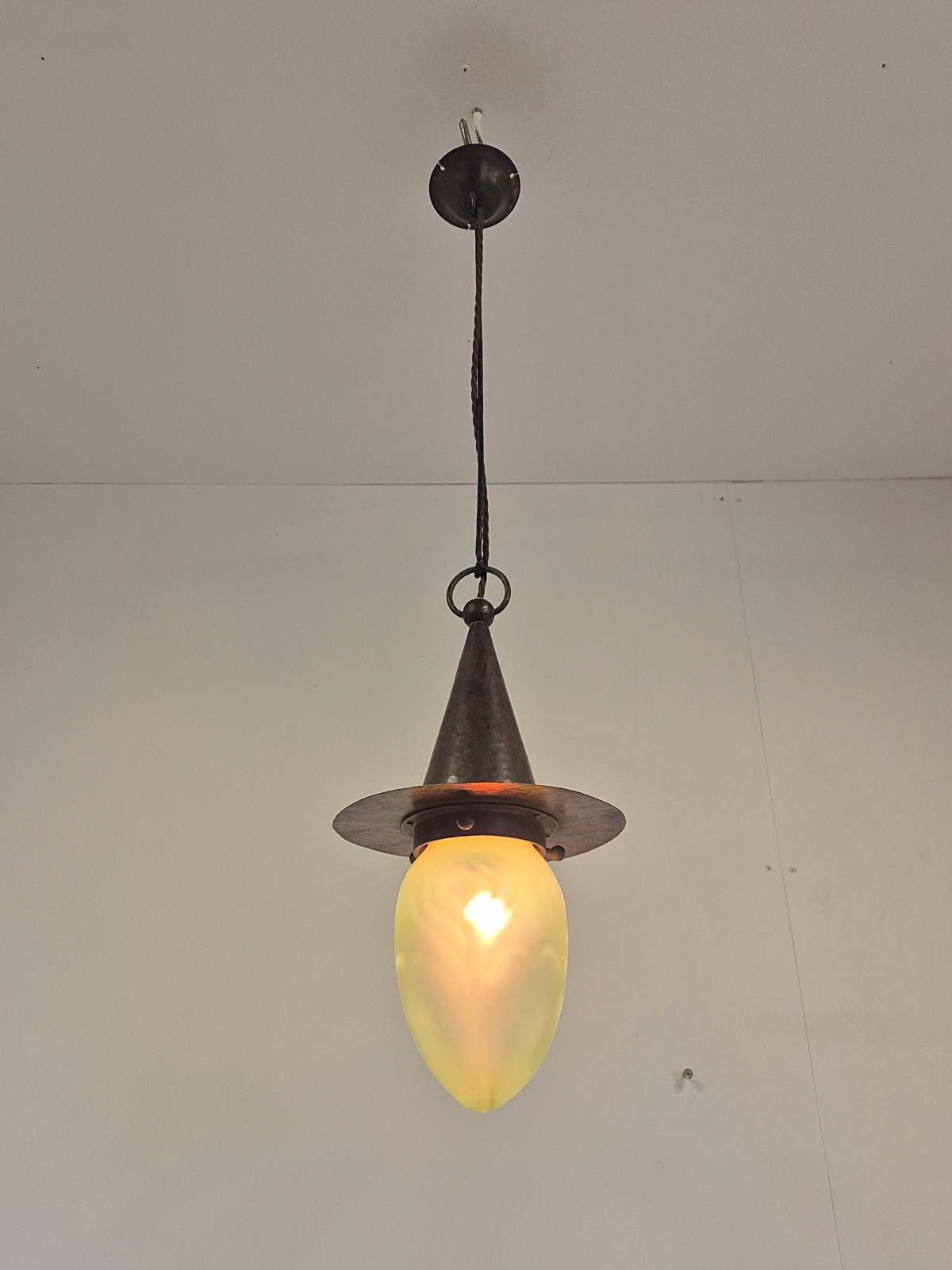 Attributed Jesson Birkett & Co.(Faulkner Bronze co.) | Arts & Crafts "Witch's Hat" Lantern | England c.1900 | SOLD - Image 4