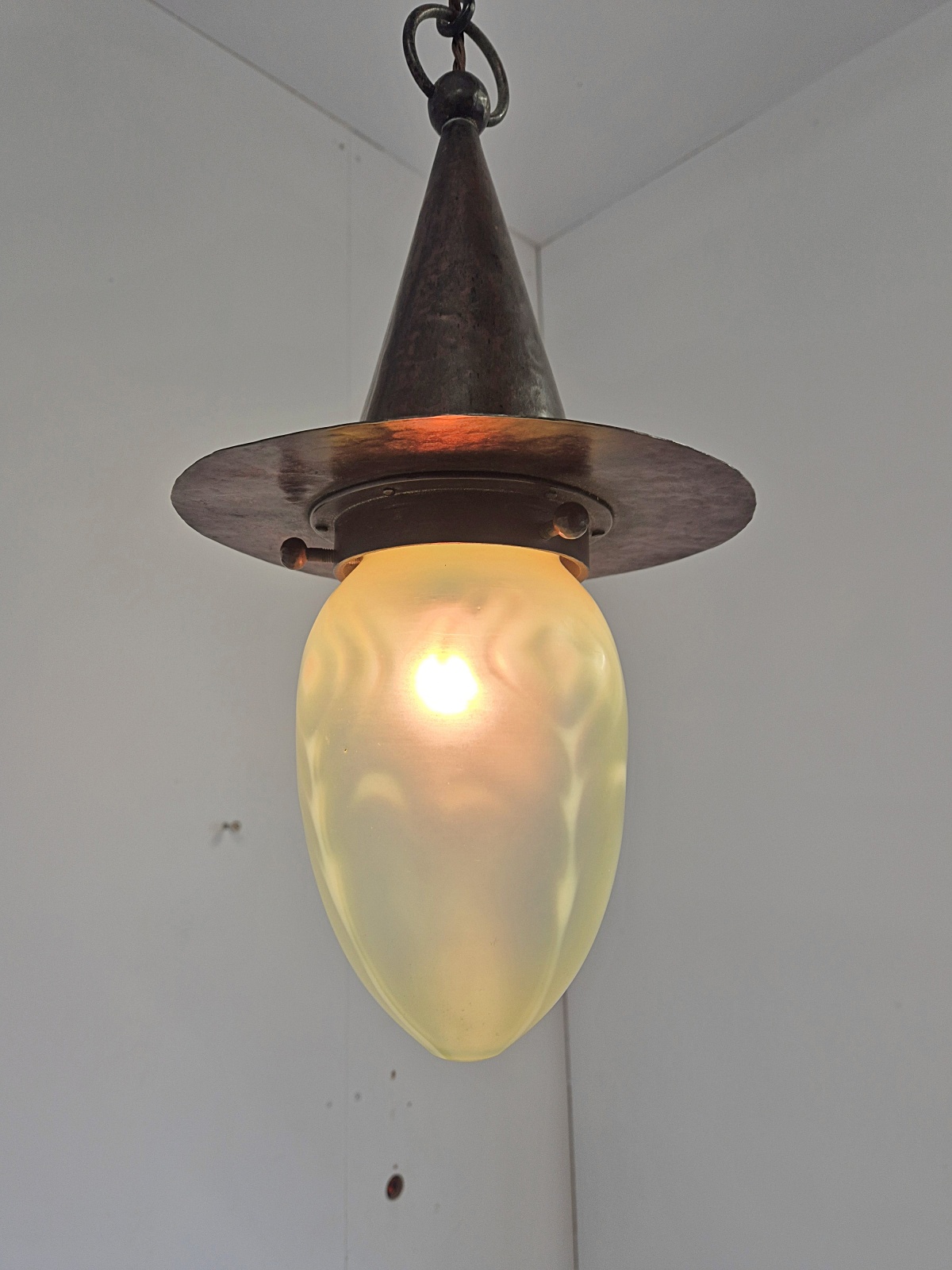Attributed Jesson Birkett & Co.(Faulkner Bronze co.) | Arts & Crafts "Witch's Hat" Lantern | England c.1900 | SOLD - Image 8