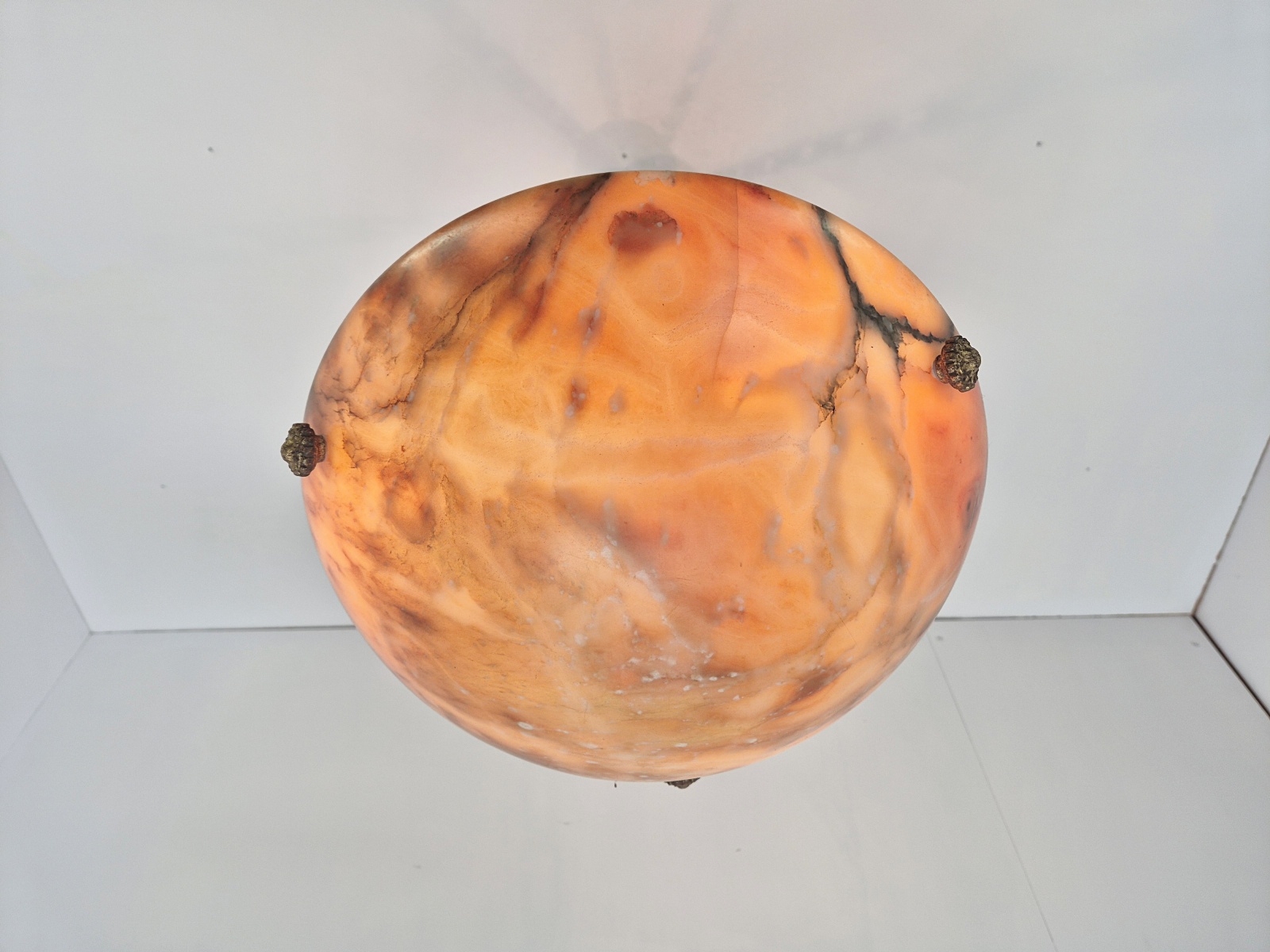 Unsigned | Traditional Alabaster Plafonnier | France Early c.20th | SOLD - Image 9