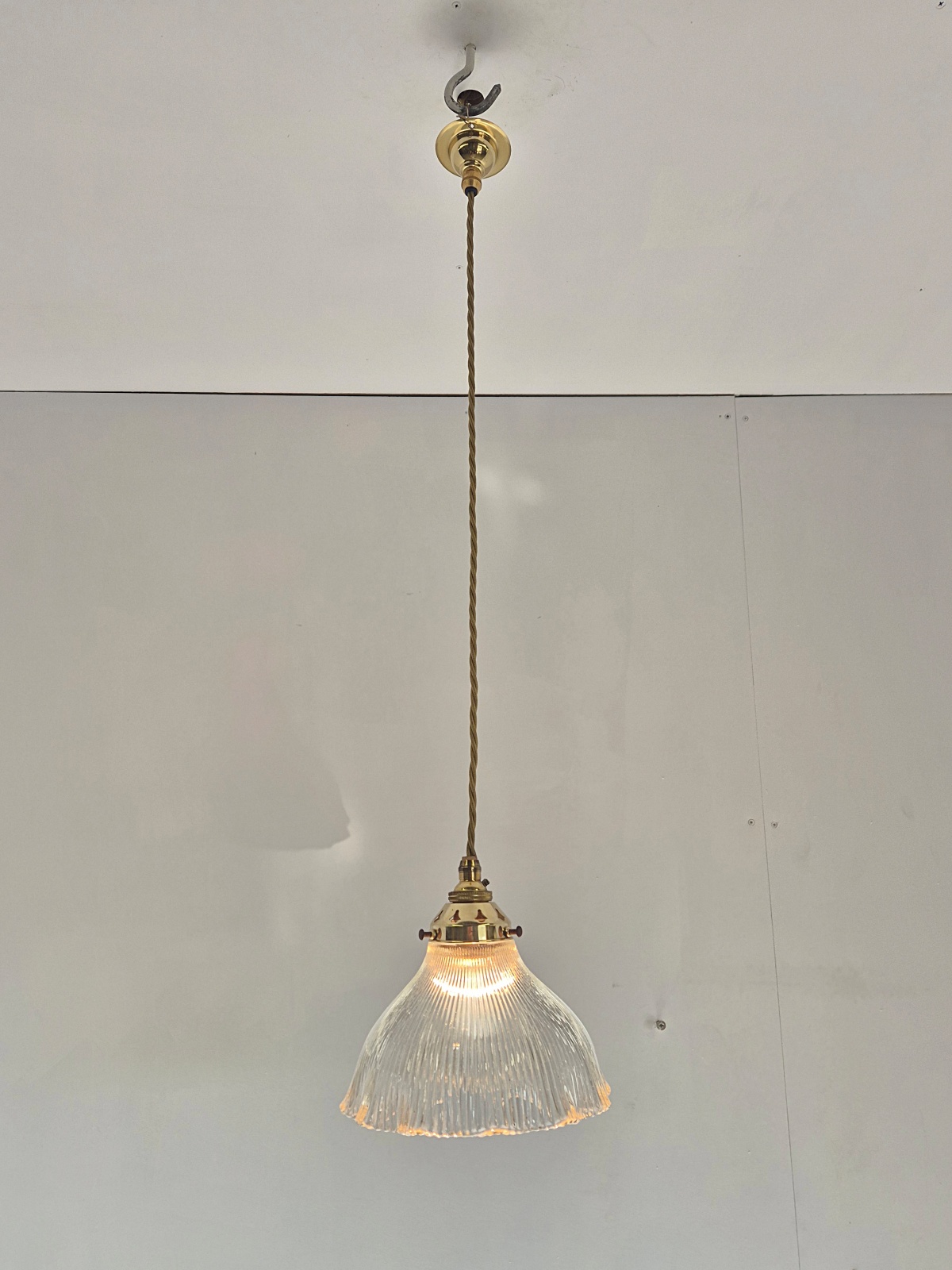 The Holophane Company | 3 Medium Pendant "Stiletto" Prism Reflectors | England c.1900 | SOLD - Image 2