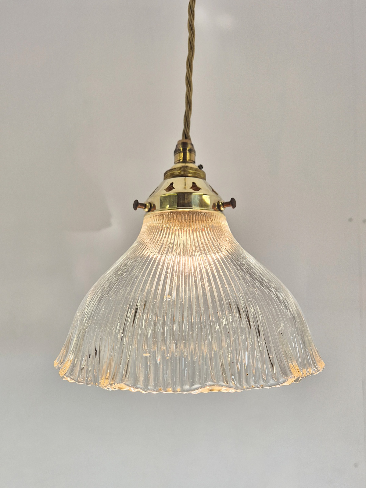 The Holophane Company | 3 Medium Pendant "Stiletto" Prism Reflectors | England c.1900 | SOLD - Image 6