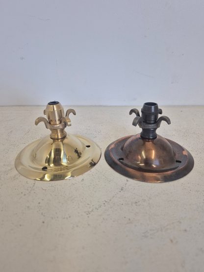 3.5in Diam Ceiling Plate with 4-Way Hook | 3in Diam Fix | Brass/Bronze