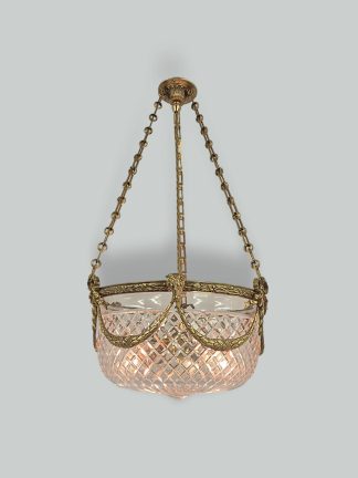 F & C Osler, Birmingham | Cut-Glass Neo-classical Plafonnier | England c.1910