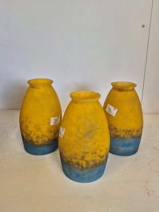 Muller Frères, Luneville | 3 Pate-de-verre Lampshade