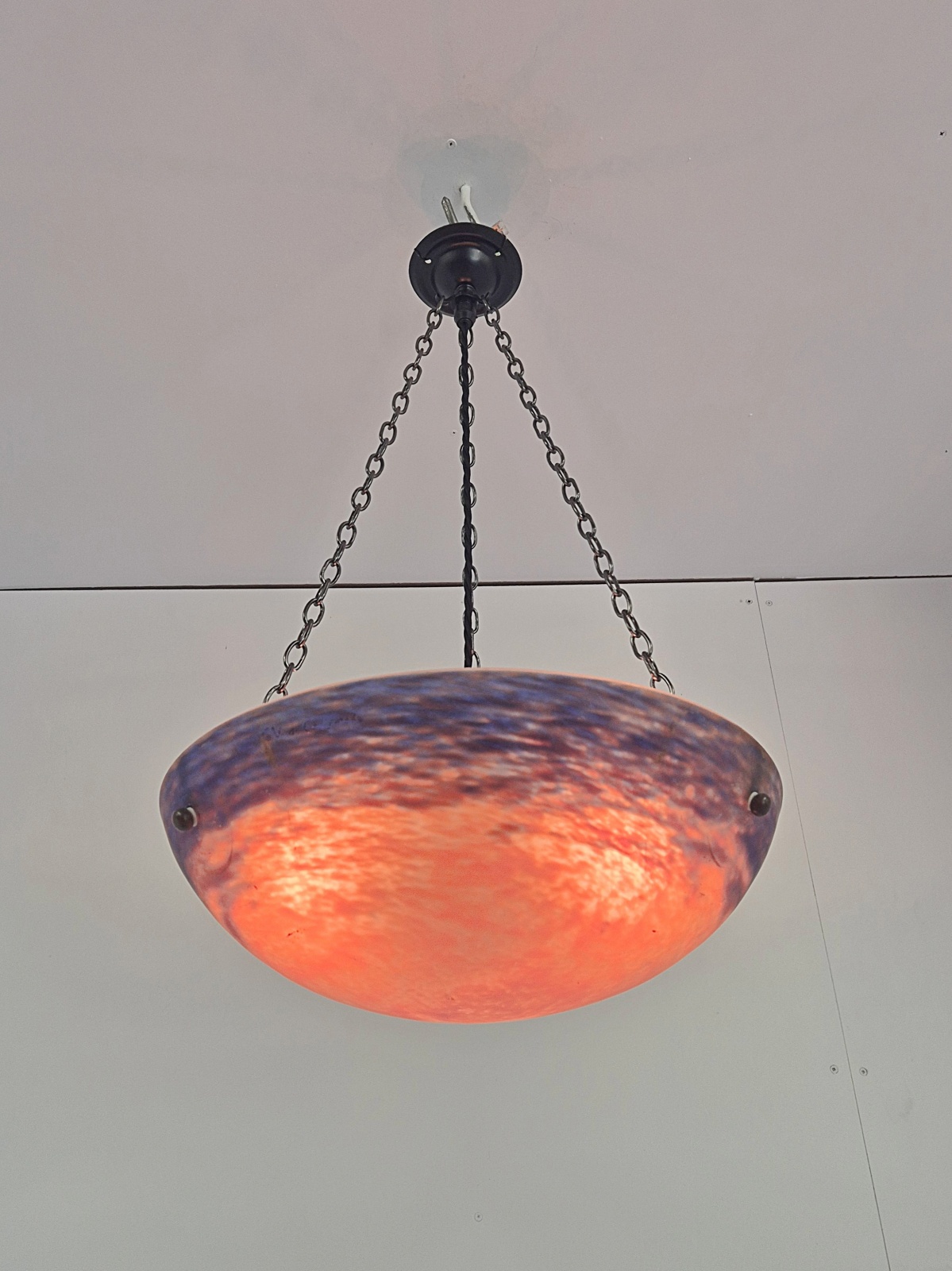 Grandes Verreries de Croismare | Pate-de-verre Plafonnier | France c.1925 | SOLD - Image 4