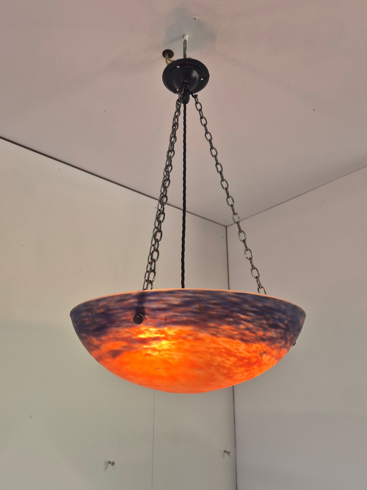 Grandes Verreries de Croismare | Pate-de-verre Plafonnier | France c.1925 | SOLD - Image 6