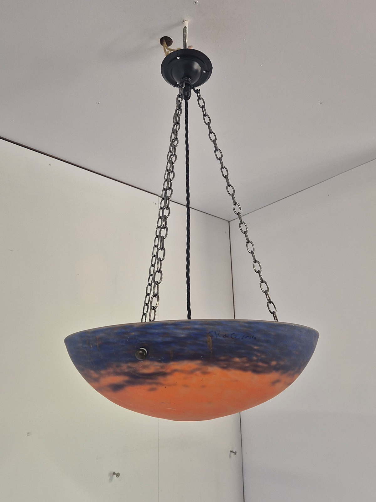 Grandes Verreries de Croismare | Pate-de-verre Plafonnier | France c.1925 | SOLD - Image 7