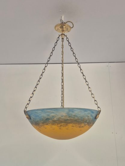 Muller Fréres, Luneville | Pate-de-verre Plafonnier | France c.1930 - Image 3