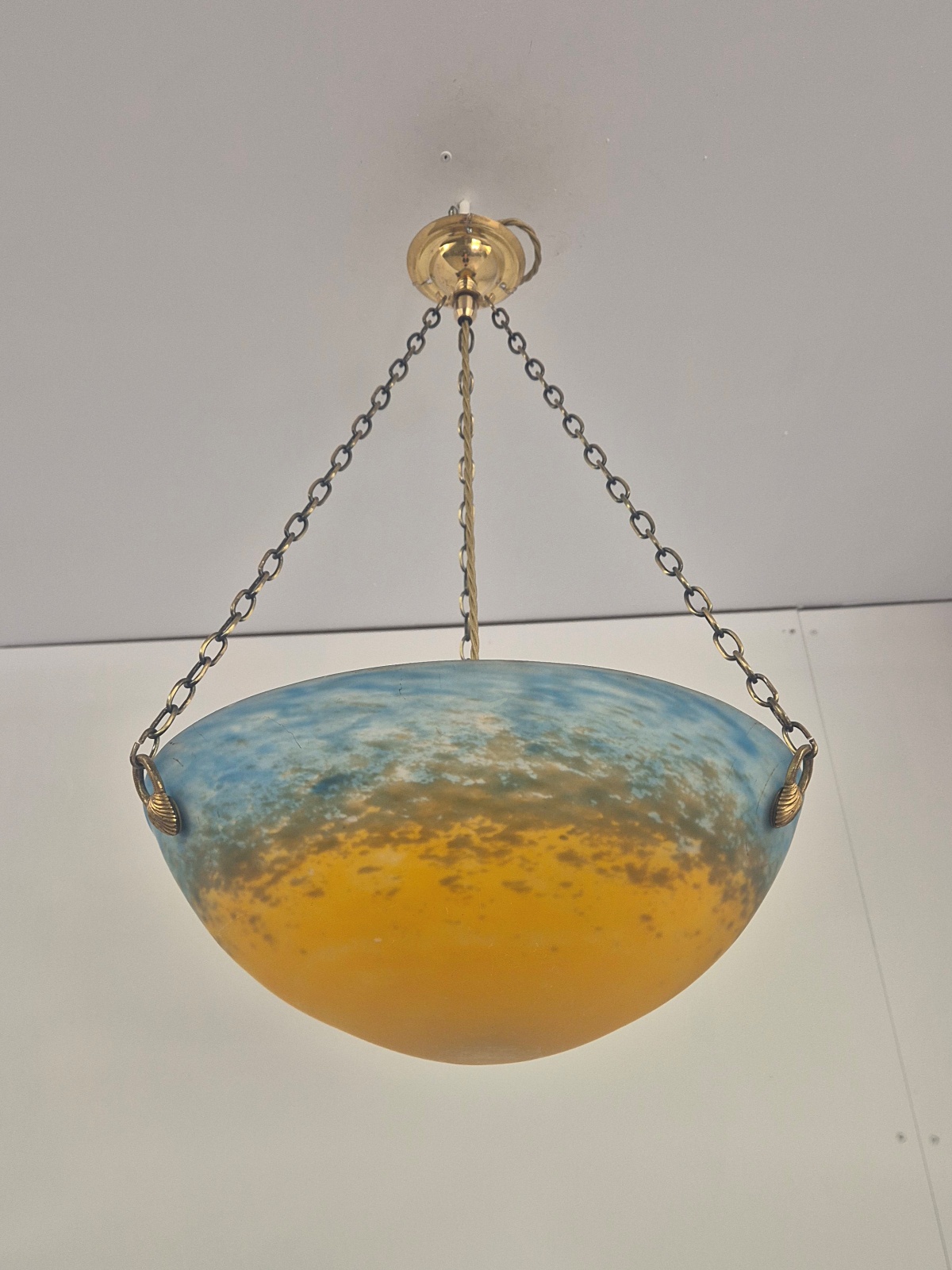 Muller Fréres, Luneville | Pate-de-verre Plafonnier | France c.1930 | SOLD - Image 5