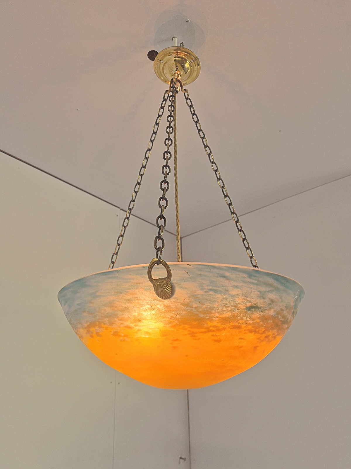 Muller Fréres, Luneville | Pate-de-verre Plafonnier | France c.1930 | SOLD - Image 6