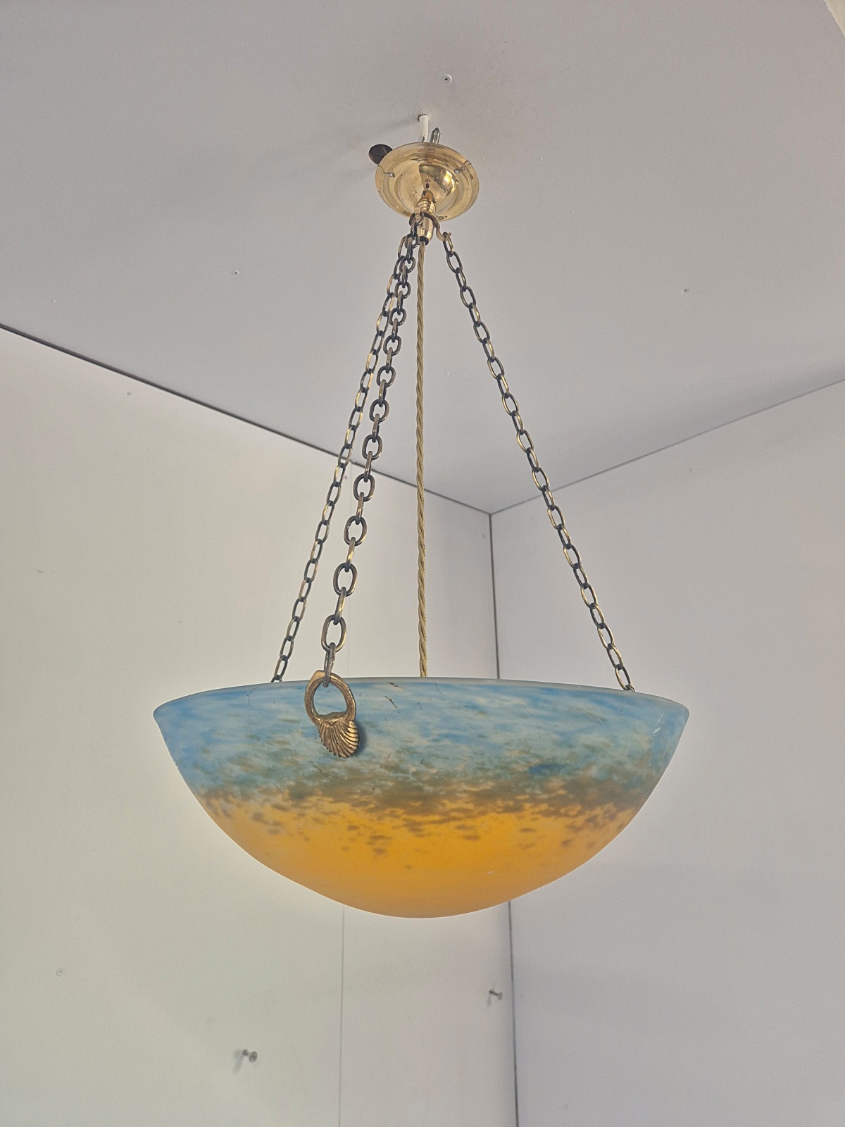 Muller Fréres, Luneville | Pate-de-verre Plafonnier | France c.1930 | SOLD - Image 7