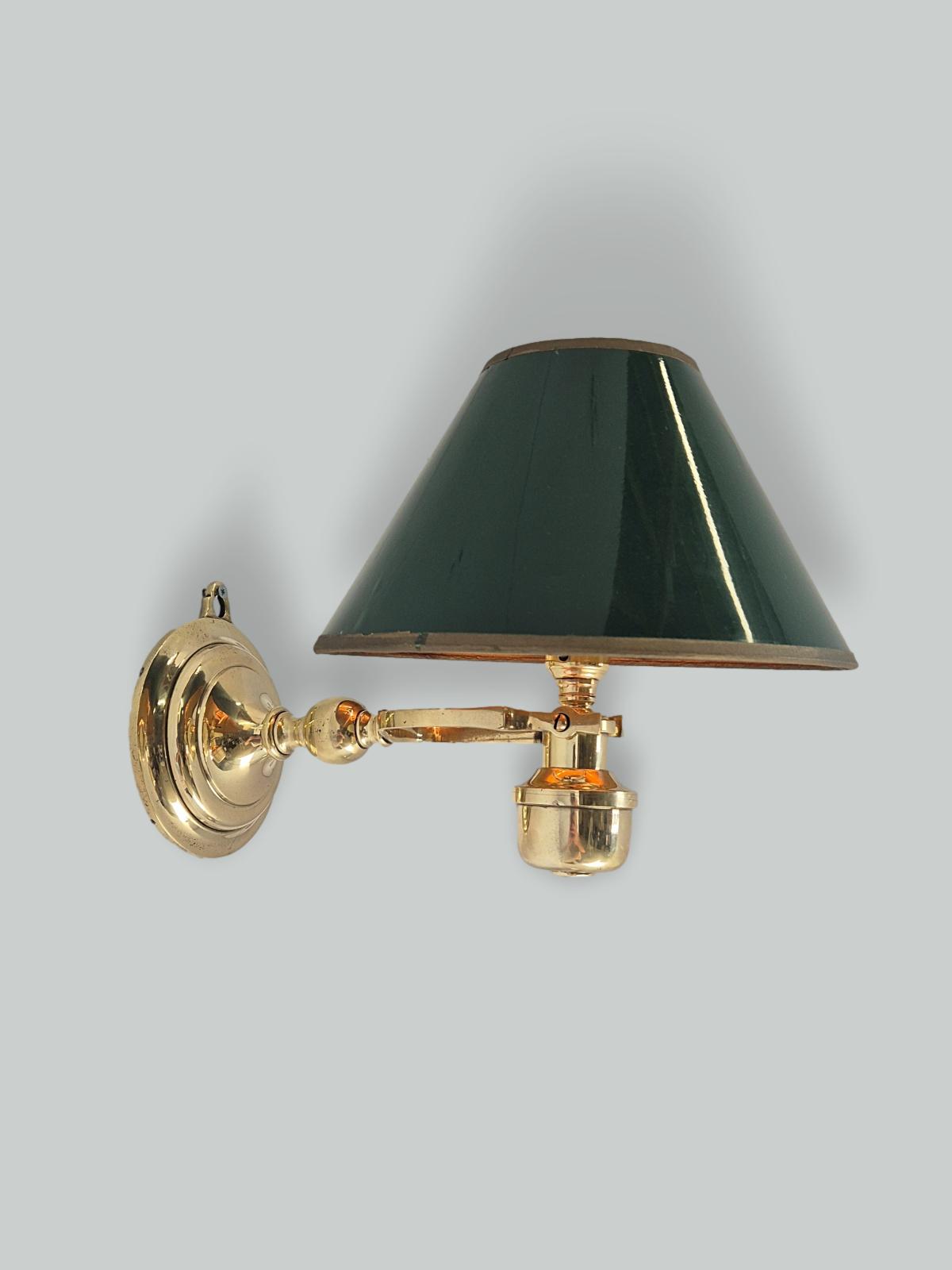 The Generel Electric Company (G.E.C) | Cast Brass "Gimbal" Table or Wall Lamp   | England c.1922