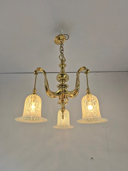 Style of The Birmingham Guild of Handicraft | Arts & Crafts Electrolier | England 1911 - Image 4
