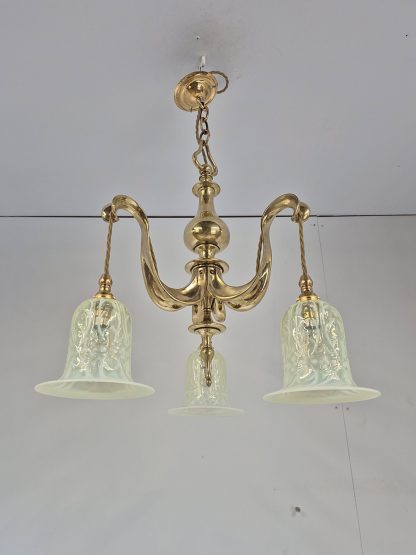 Style of The Birmingham Guild of Handicraft | Arts & Crafts Electrolier | England 1911 - Image 5