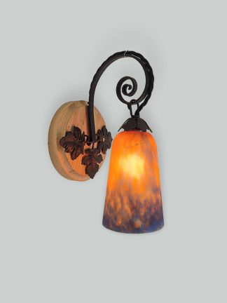 Grandes Verreries de Croismare | 2 Pate-de-verre Wall Lights | France c.1930