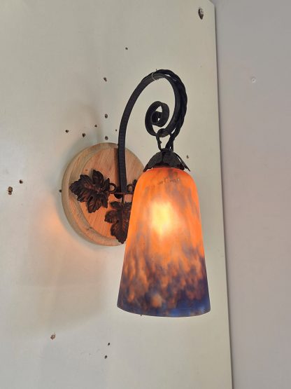 Grandes Verreries de Croismare | 2 Pate-de-verre Wall Lights | France c.1930 - Image 6